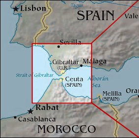 gibraltar map spain